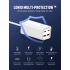 LDNIO A4610C 65W High Power Support 4 Port Usb UK US EU Plug Type C Qc3.0 Fast Charger Adapter Universal Charger for Laptop - White